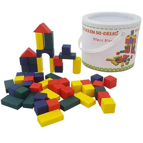50-teiliges Bauklötze-Konstruktion-holz-set Kinder-Spielzeug
