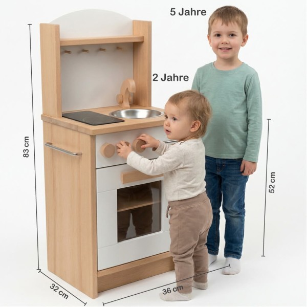 Kita Kinder Küche Däumelinchen weiß Abmessungen