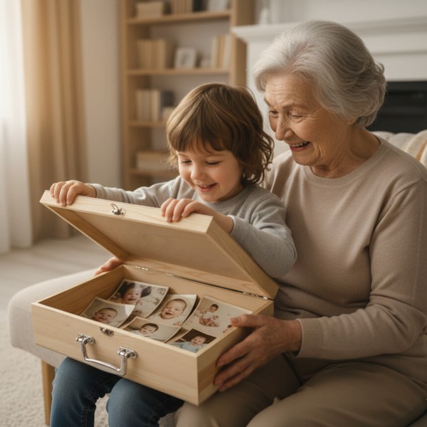 Erinnerungskiste Baby und Kinder mit Name