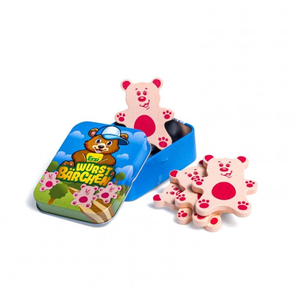 Erzi Wurstbärchen in der Metalldose für den Kaufladen