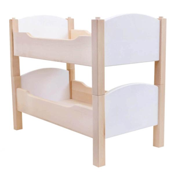 Puppenhochbett weiß aus Buche Vollholz Puppenhochbett weiß aus Buche Vollholz