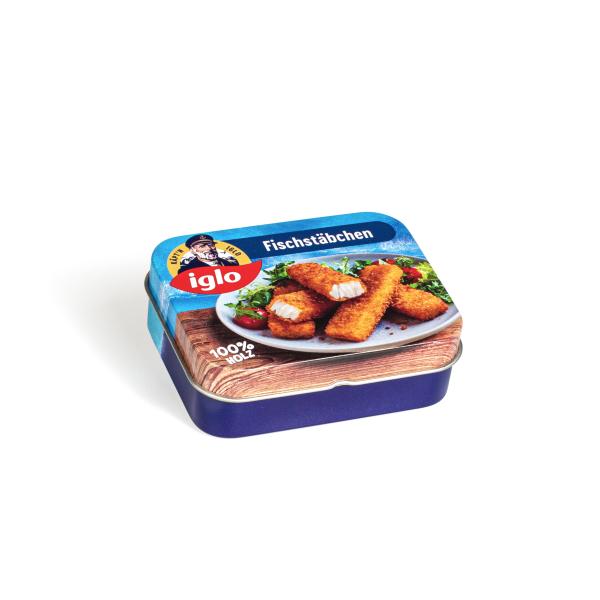 Iglo Holz Fischstäbchen in der Dose Set 5-teilig | Zubehör für Kaufladen & Spielküche Iglo Holz Fischstäbchen in der Dose Set 5-teilig | Zubehör für Kaufladen & Spielküche