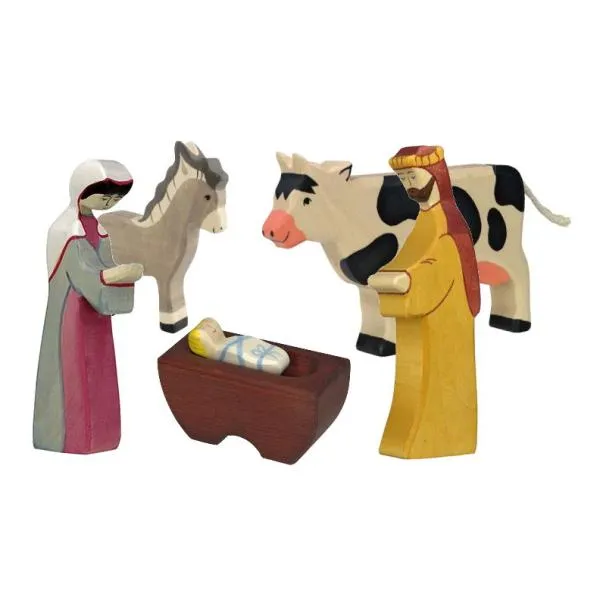 Großes Krippenfiguren Set Heilige Familie | Holztiger | Weihnachtskrippen