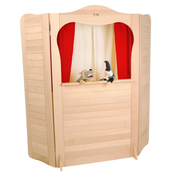Kasperletheater aus Holz - für Handpuppen Vorführungen
