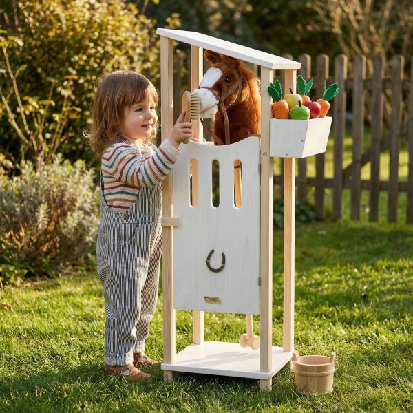 Hobby Horse Stall für ein Pferd im Garten – Steckenpferd Stall STALLO aus Holz