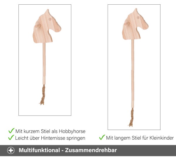 Hobby Horse zum Zusammenstecken - variable Größen Hobby Horse zum Zusammenstecken - variable Größen
