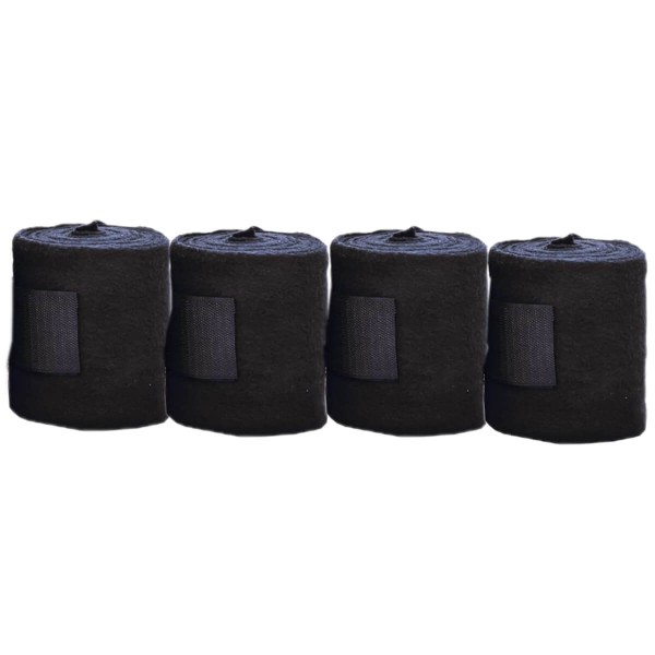Fleece Bandagen 4er Set - in unterschiedlichen Farben - schwarz
