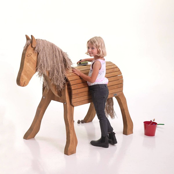Voltigierpferd zum striegeln und reiten