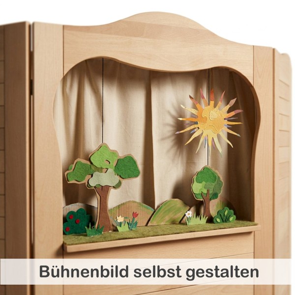 Kasperletheater Bühnenbild selbst gestalten kreative Theaterkulisse Kinder