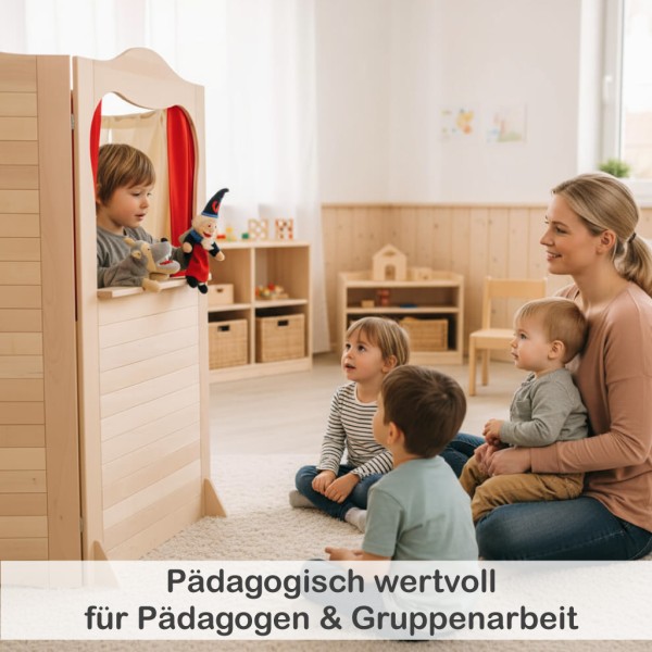 Kasperletheater pädagogisch wertvoll fördert Gruppenarbeit und Kommunikation