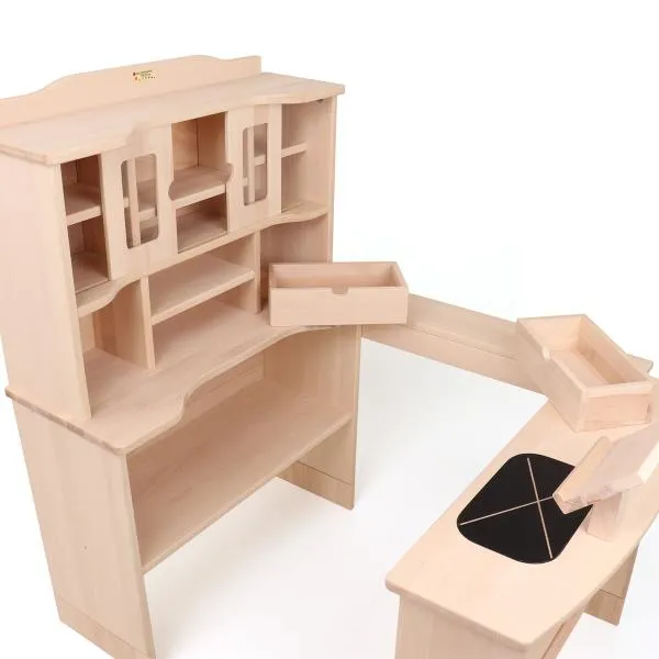 Kaufladen hochwertig aus Massivholz Buche - robust und stabil Kaufladen hochwertig aus Massivholz Buche - robust und stabil