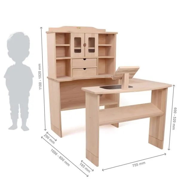 Kaufmannsladen in perfekte Größe für Kinder