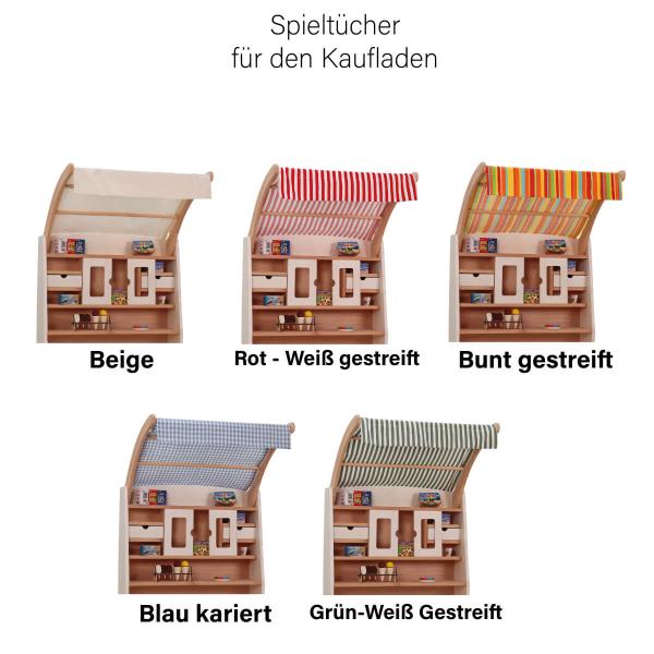 Kaufladen Spieltuch in verschiedenen Farben erhältlich - Mit Kaufladen Ansicht Kaufladen Spieltuch in verschiedenen Farben erhältlich - Mit Kaufladen Ansicht