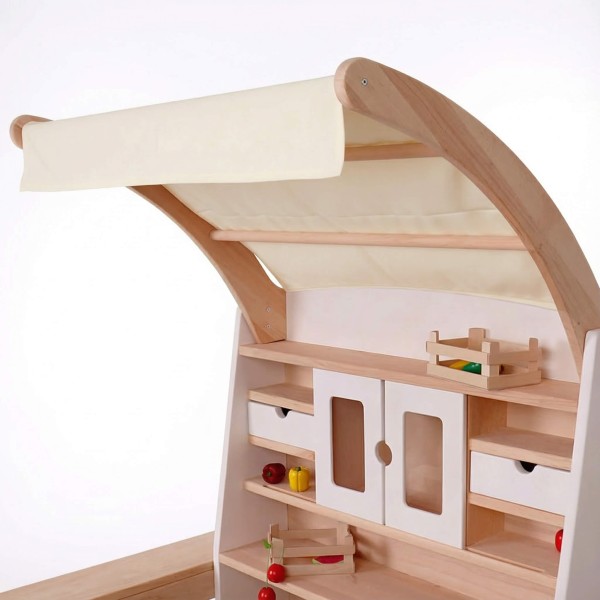 Beiges Kaufladen Tuch - Baumwolle - Kita