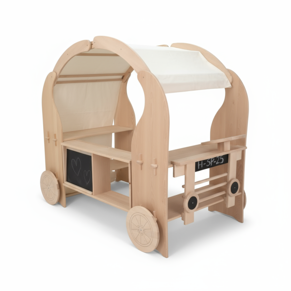 Kinder Foodtruck Set aus Holz mit Spielständer, Regal und Foodtruck Erweiterung, freigestellt auf weißem Hintergrund. Kinder Foodtruck Set aus Holz mit Spielständer, Regal und Foodtruck Erweiterung, freigestellt auf weißem Hintergrund.
