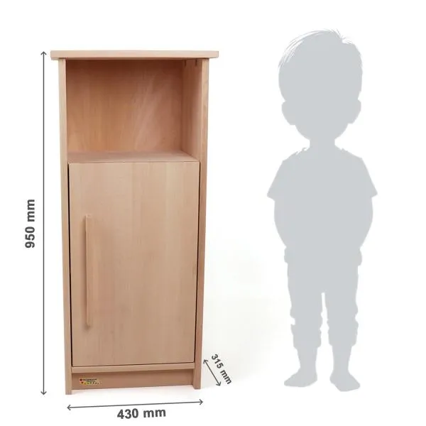Kinder Schrank groß aus Holz für Spielküche - Beistellschrank für Kinderküchen Block 2025