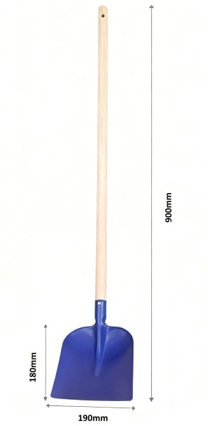 Kinderschaufel blau Form | Metall-Sand-Schaufel groß | Sandkasten-Schüppe