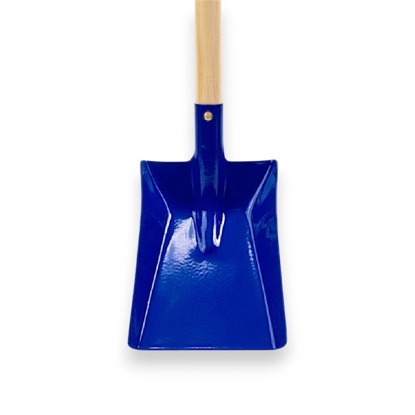 Blaue Kinder-Schaufel mit Holzstiel Robuste Metallschaufel für Kinder mit blauem Blatt Kinderschaufel für Sandkasten und Garten
