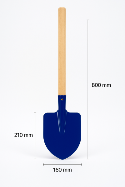 Kinder-Spatenschaufel Blau – Holsteiner mit Holzstiel 80 cm Kinder-Spatenschaufel Blau – Holsteiner mit Holzstiel 80 cm