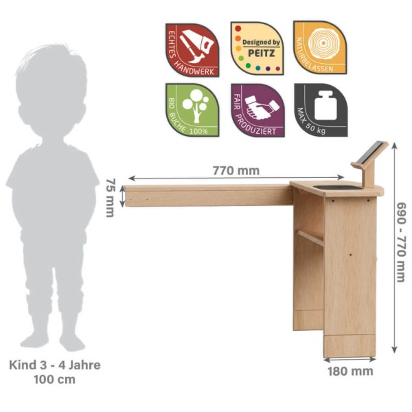 Abmessungen Kinder Spieltheke Buche