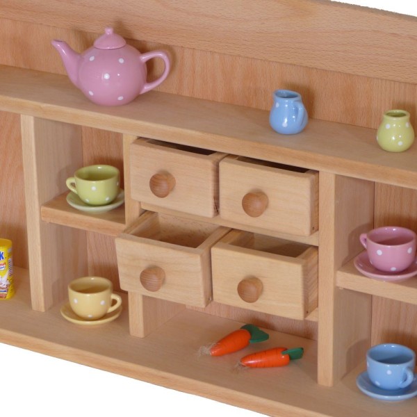 solider Kaufladen aus Holz, Buche, Holzspielzeug, hochwertiger Kaufmannsladen aus Holz, realistisches Kaufladenzubehoer, biologisches Kinderspielzeug, Erweiterung für Montessori Spielständer, Waldorf Qualität