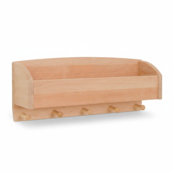 Montessori Garderobe aus Erlenholz, kleine Kindergarderobe PORTO mit Ablagefach, freigestellt auf weißem Hintergrund. Montessori Garderobe aus Erlenholz, kleine Kindergarderobe PORTO mit Ablagefach, freigestellt auf weißem Hintergrund.