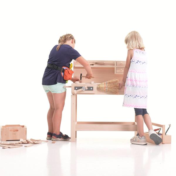Exklusiv Kinder-Massivholz Werkbank | Holz Spielzeug Peitz