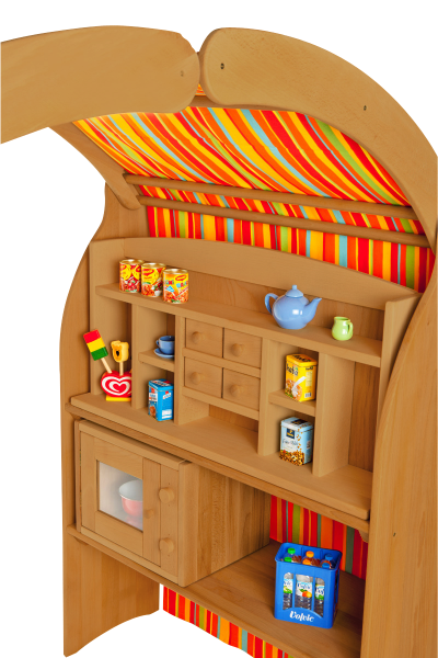 Einseitiger Kinder-Spielständer "kleiner Ben" | Bücherregal | Buchenholz
