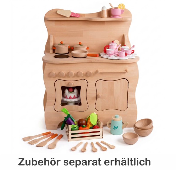 Kinderküche Zubehör Set Kochset Holz Spiellebensmittel