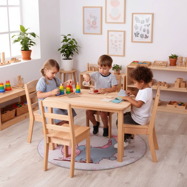Kindersitzgruppe für Kleinkinder für den Mittagstisch Kindersitzgruppe für Kleinkinder für den Mittagstisch