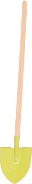 Kinder-Spitzspaten hellgrün mit Holzstiel | Metallschippe | Kinder-Garten OM 303971