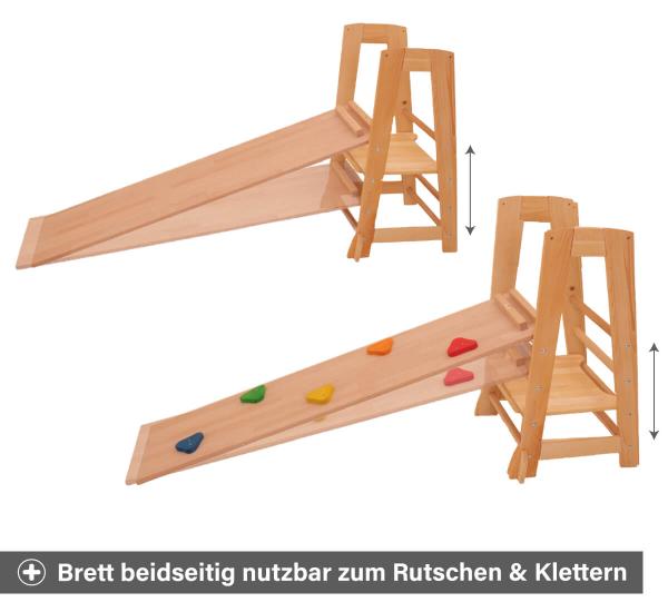 Brett beidseitig nutzbar zum Rutschen und/oder Klettern Brett beidseitig nutzbar zum Rutschen und/oder Klettern
