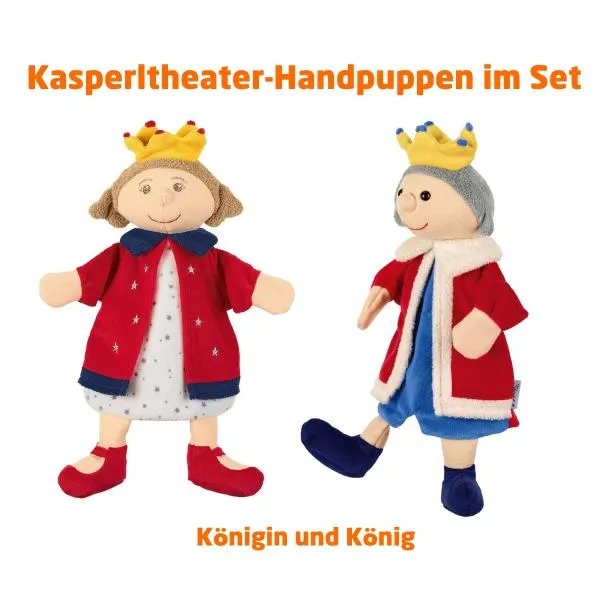 König und Königin im Set | Holz Kaspertheater Figuren | Sterntaler Handpuppen