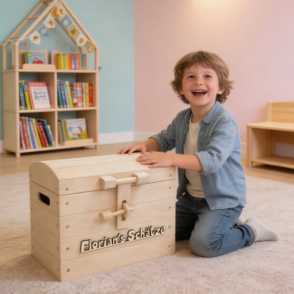 Personalisierte Schatzkiste aus Holz