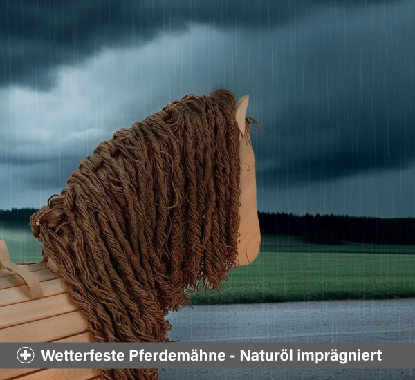 Wetterfeste Pferdemähne - Natur Öl imprägniert Wetterfeste Pferdemähne - Natur Öl imprägniert