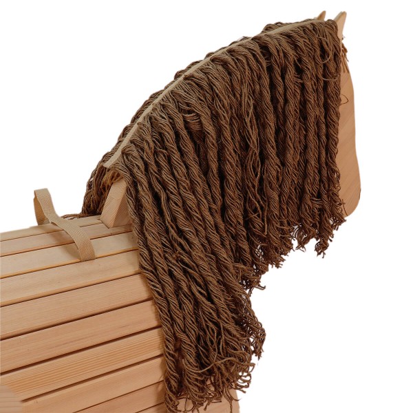 Sisal Mähne für HoHolzpferd mit Mähne - Detail Mähne Sisal Mähne für HoHolzpferd mit Mähne - Detail Mähne