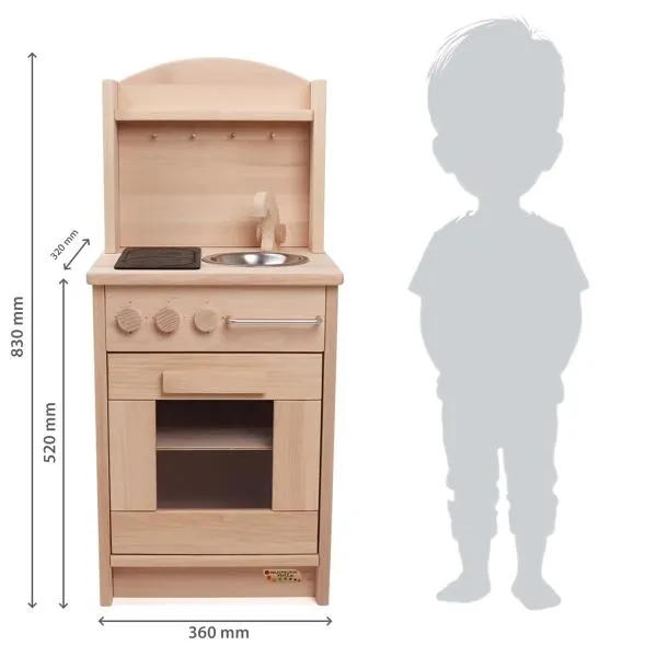 „Däumelinchen“ Kinderspielküche | mit Herd | Holzküche für Kinder