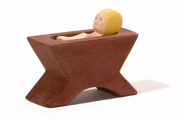krippenfigur ostheimer jesukind in krippe