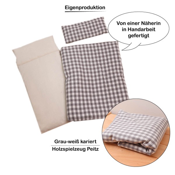 Puppenbettwäsche Eigenproduktion in Handarbeit Puppenbettwäsche Eigenproduktion in Handarbeit