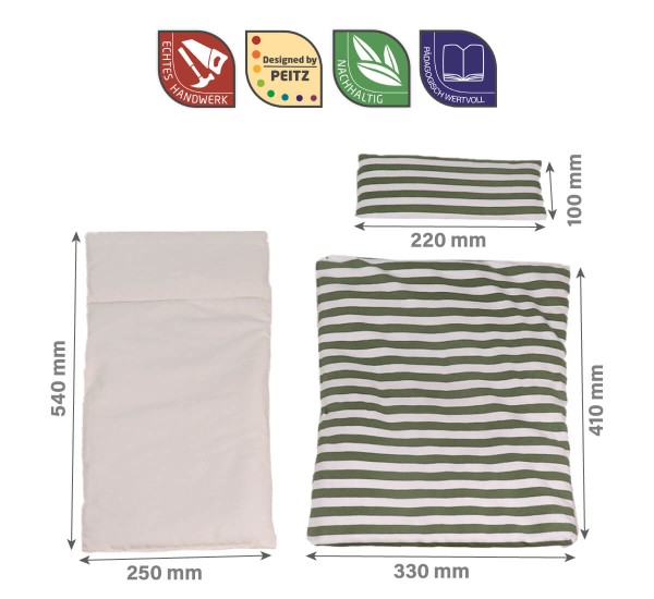 Puppenbettwäsche Abmessungen Puppenbettwäsche Abmessungen