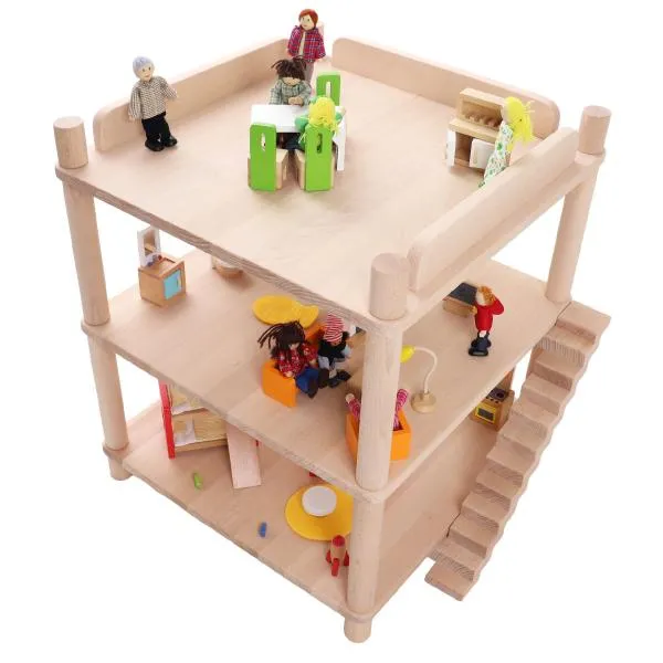 Wickeltisch | Puppenhaus | Ablagetisch aus Holz für Kinder