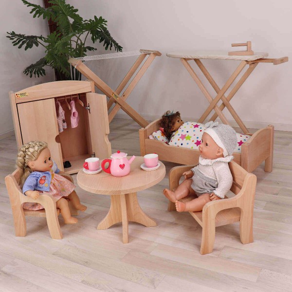 vielseitige Sitzgruppe für Puppen, robuste Puppenbank, dekorativer Puppenstuhl - Puppentisch - massive Holz-Puppenmoebel von Holzspielzeug-Peitz - Puppe, ökologisches Spielzeug, nachhaltig, für Generationen, langlebig vielseitige Sitzgruppe für Puppen, robuste Puppenbank, dekorativer Puppenstuhl - Puppentisch - massive Holz-Puppenmoebel von Holzspielzeug-Peitz - Puppe, ökologisches Spielzeug, nachhaltig, für Generationen, langlebig