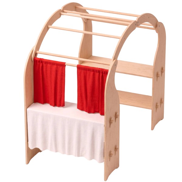 Kasperle Theater Tuch Set rot-weiß - Oben