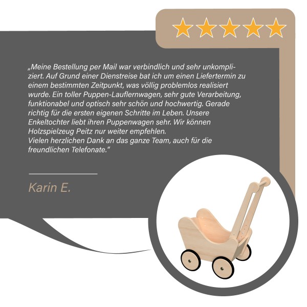 Was unsere Kunden zum Puppenwagen sagen Was unsere Kunden zum Puppenwagen sagen