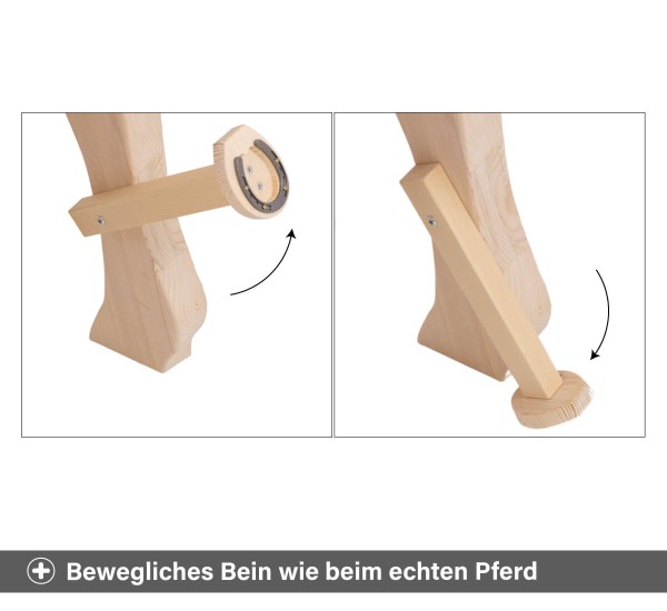 Putz-Hufe für Voltigierpferde - Bewegliches Bein wie beim echten Pferd