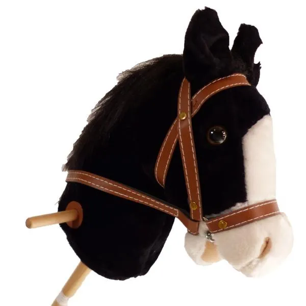 Schwarzes Steckenpferd "Maharadscha"| Hobby Horse Pferd | Stockpferd mit Sound
