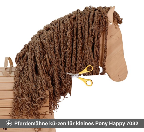 Sisal Mähne für kleines Pony Happy 7032 kürzen Sisal Mähne für kleines Pony Happy 7032 kürzen