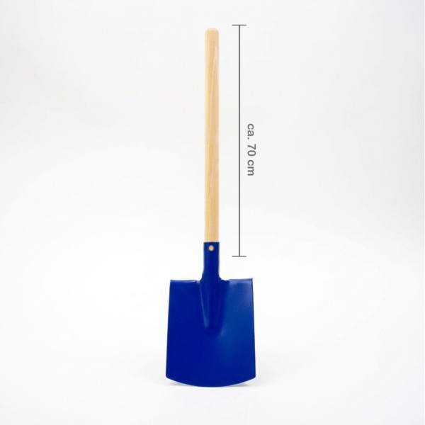 Blauer Kinder Spaten mit Holzstiel Kinderspaten blaues Blatt und Holzgriff Gartenspielzeug Kinder Spaten für Sandkasten