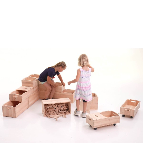 Rollbrett mit Zugseil und Griffen für Stapelbox Rollbrett mit Zugseil und Griffen für Stapelbox
