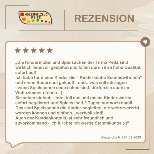 Spielküche Bewertung Rezension Holzspielzeug Peitz